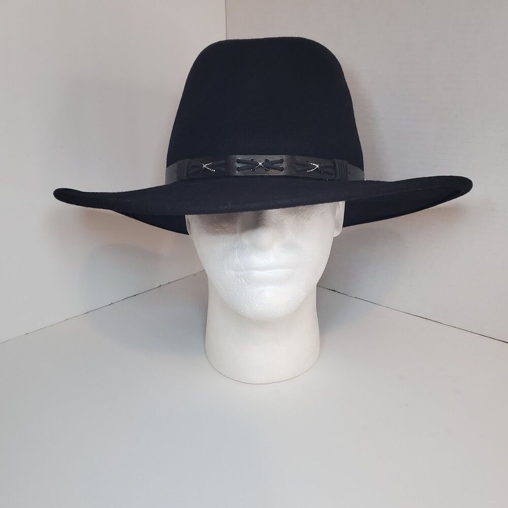 Stetson Hawk Crushable Hat 100% Wool Water Resistant Mens Sz XL Western USA
